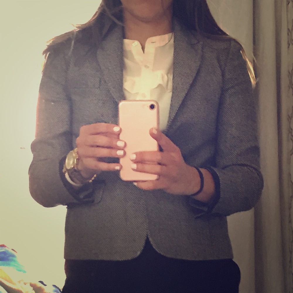 Jcrew Herringbone Blazer